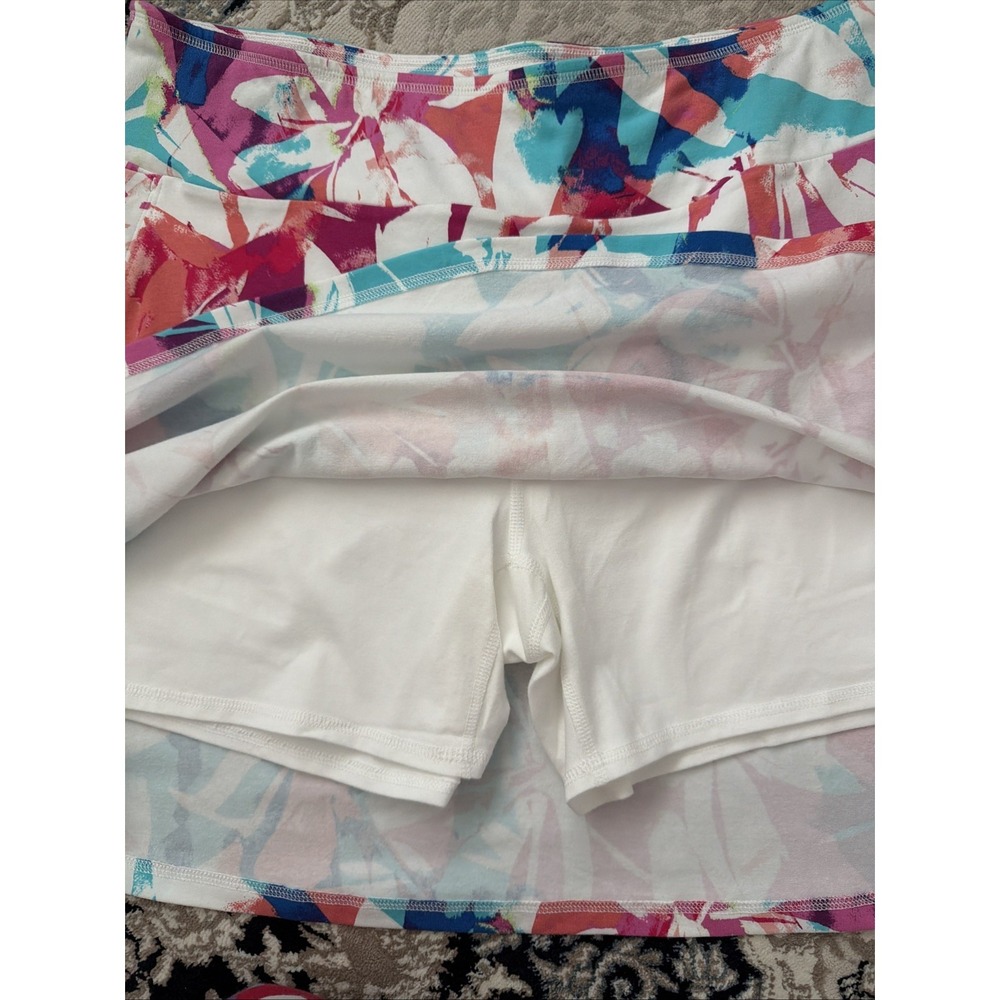 T BY TALBOTS COZY CRUSH BRUSHED Multicolor FLORAL EVERYDAY STRETCH SKORT 2X NWT - Picture 6 of 10